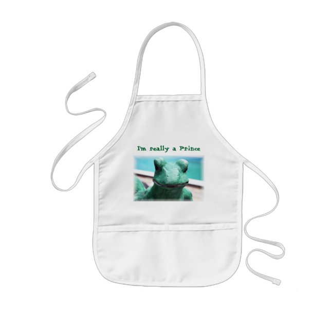 Little Frog Prince Kids Apron (Front)