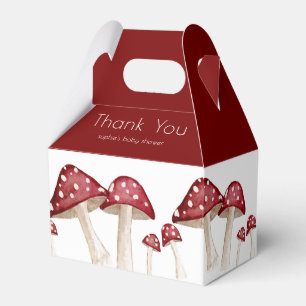 Little Fun Guy Red Woodland Mushroom Baby Shower Favour Box