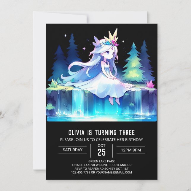 Little Fun Princess Birthday  Invitation (Front)