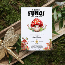 little fungi mushroom butterfly moth baby shower
