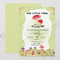 little fungi Mushroom gender neutral baby shower