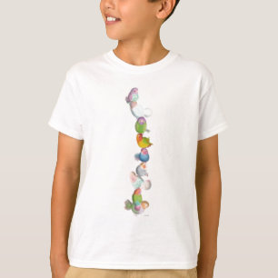 Little Funny lovebirds birds tower illustration T-Shirt