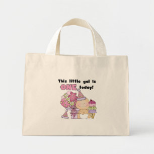 Little Gal is One Tshirts and Gifts Mini Tote Bag