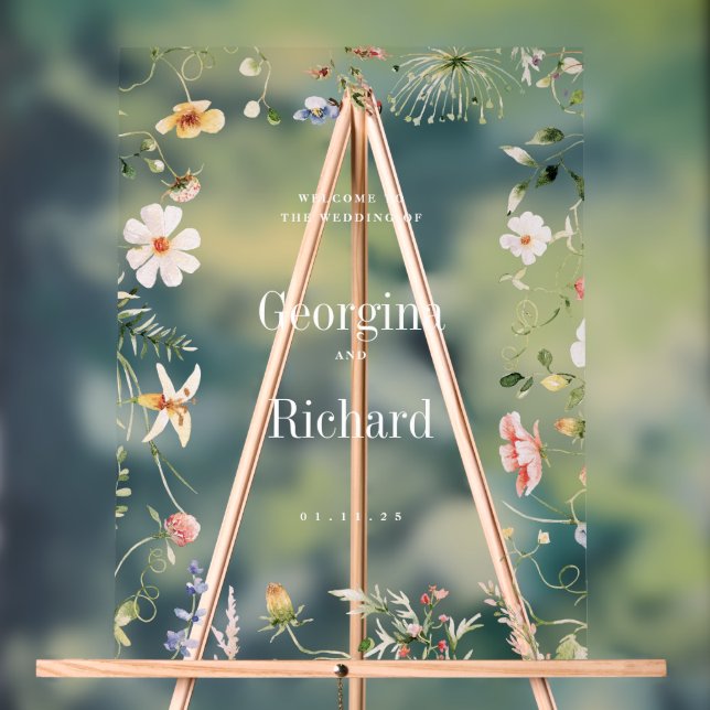 Little Garden Wedding Welcome Sign (Neutral)