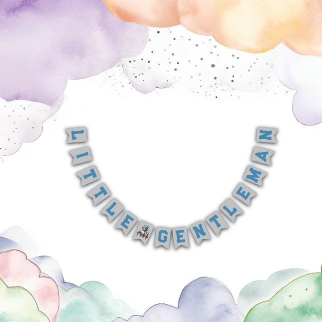 Little Gentleman Baby Shower | Bunting (Creator Uploaded)