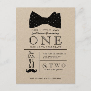 Little Gentleman Birthday Party Invite