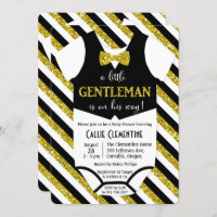 Little Gentleman Bow Tie Baby Shower Invitation