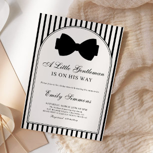 Little Gentleman Bow Tie Baby Shower Invitation