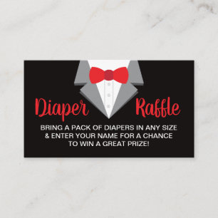 Little Gentleman Diaper Raffle Ticket, Tuxedo Business Card