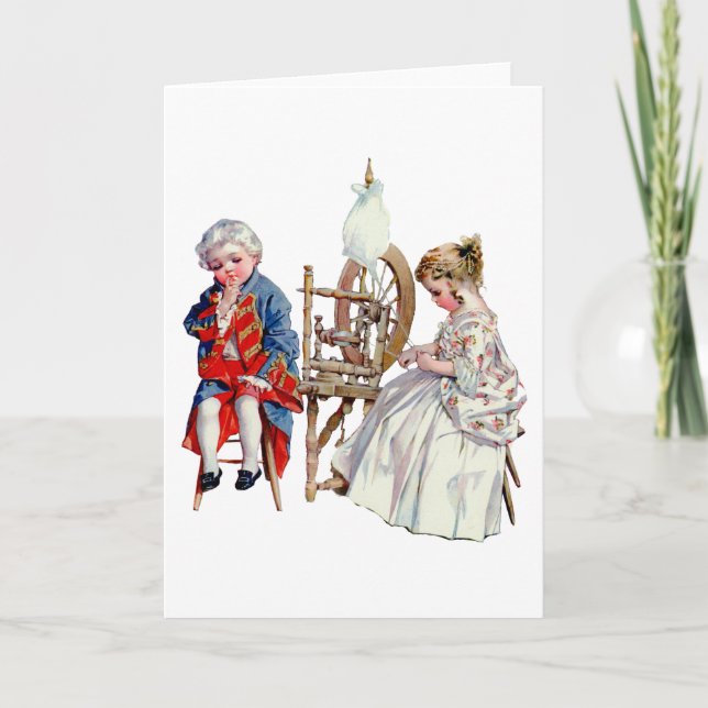 Little George and Martha Washington Card (Front)