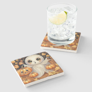 Little Ghost 1 Stone Coaster