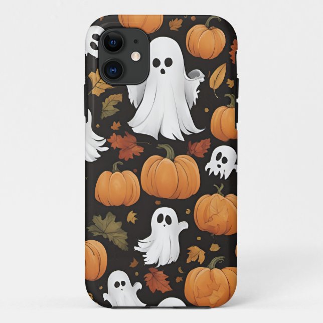 Little Ghost And Pumpkins Case-Mate iPhone Case (Back)