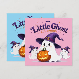 Little Ghost Big Spooks Cute Halloween Card