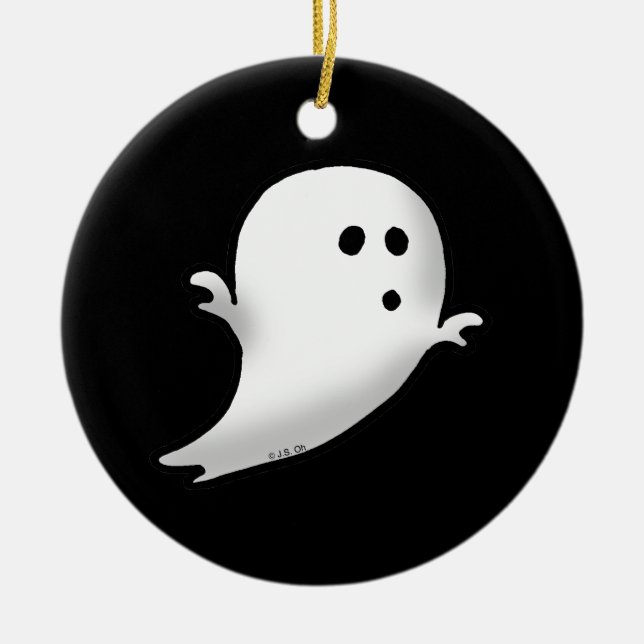 Little ghost ceramic ornament (Front)