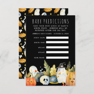 Little Ghost   Halloween Baby Shower Guessing Game Invitation