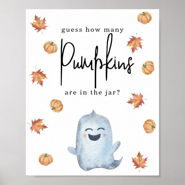 Little ghost - How many pumpkins Poster (Front)