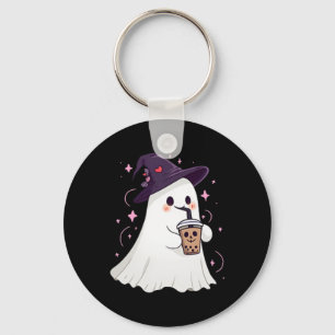 Little Ghost Ice Coffee Spooky Season Cute Ghost H Key Ring
