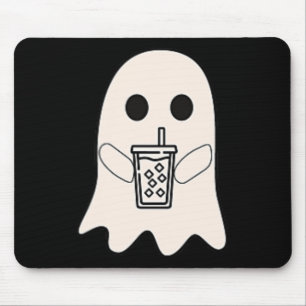 Little Ghost Iced Coffee Halloween costume  Mouse Pad