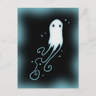 Little Ghost With Swirls Postcard