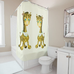 Little Giraffe Baby Shower Curtain - Your Colours