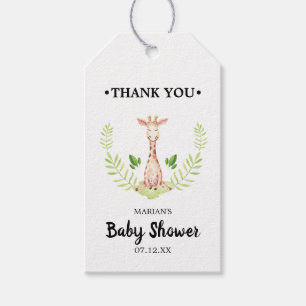 Little Giraffe Baby Shower Favour Gift Tag