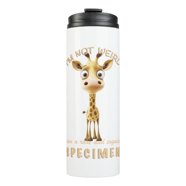 Little Giraffe I'm Not Weird I'm Rare Cute Funny Thermal Tumbler (Front)