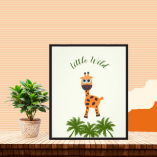 Little giraffe photo print