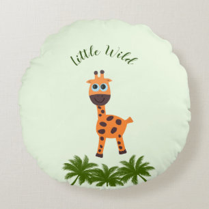 Little giraffe round cushion