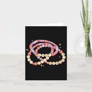 Little Girl 100 Days Of School Friendship Bracelet Card