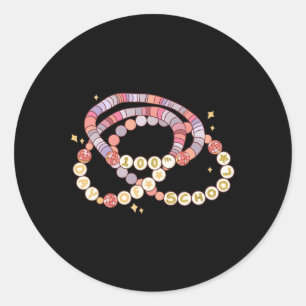Little Girl 100 Days Of School Funny Friendship Br Classic Round Sticker