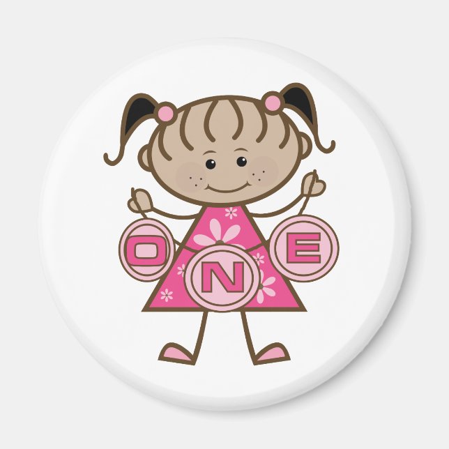Little Girl 1st Birthday T-shirts and Gifts Magnet (Front)