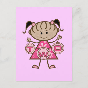 Little Girl 2nd Birthday T-shirts and Gifts Postcard