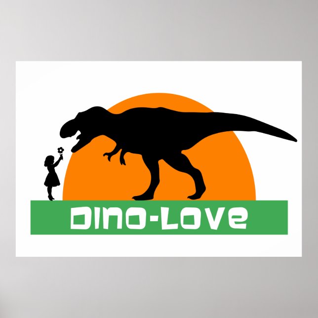 Little girl and dinosaur poster (Front)