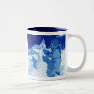 Little Girl and Snowman Mug