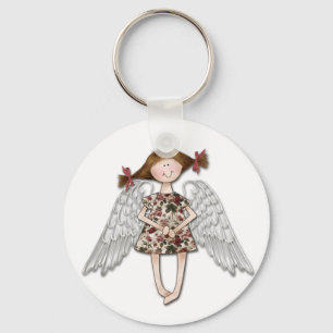 Little Girl Angel Key Ring