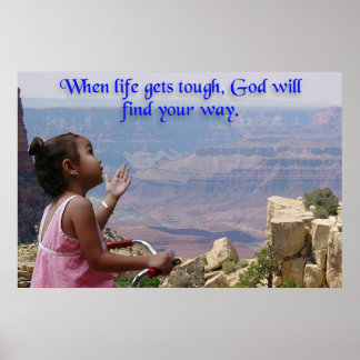 Little Girl Asks God Poster