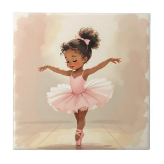 Little Girl Ballerina in Pink Tutu  Ceramic Tile