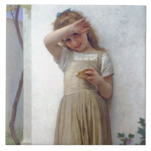 Little Girl, Bouguereau Ceramic Tile