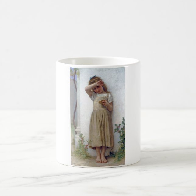 Little Girl, Bouguereau Coffee Mug (Center)