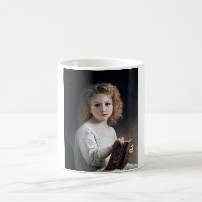 Little Girl, Bouguereau Coffee Mug (Center)