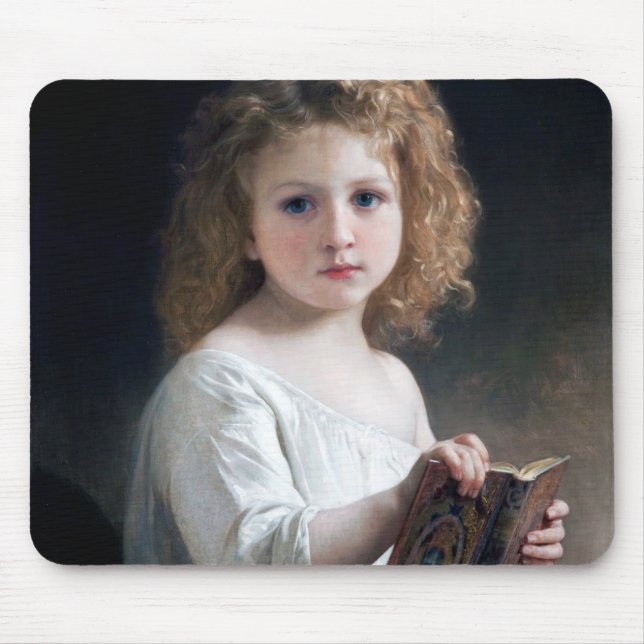 Little Girl, Bouguereau Mouse Pad (Front)