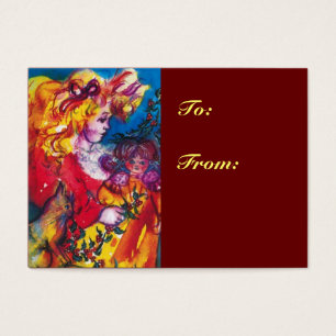 LITTLE GIRL,CAT,PRETTY DOLL Red Christmas Gift