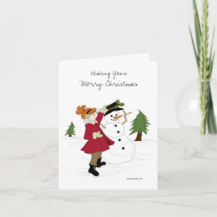 Little Girl Christmas Holiday Card