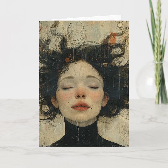 Little Girl Dreaming All Occasions Card (Front)