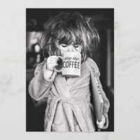 Little Girl Drinking Coffee