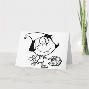 Little Girl Going On A Picnic Greeting Cards