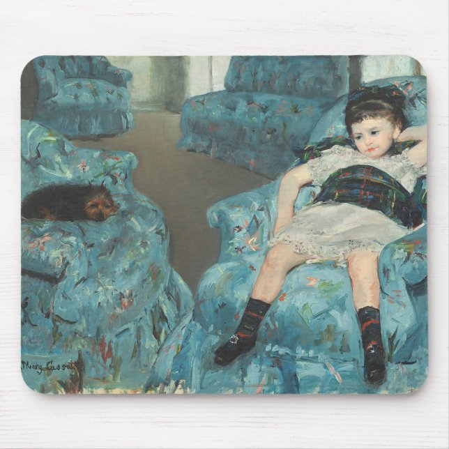 Little Girl in a Blue Armchair, 1878 (oi Mouse Pad (Front)