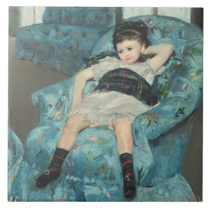 Little Girl in a Blue Armchair, 1878 (oi Tile