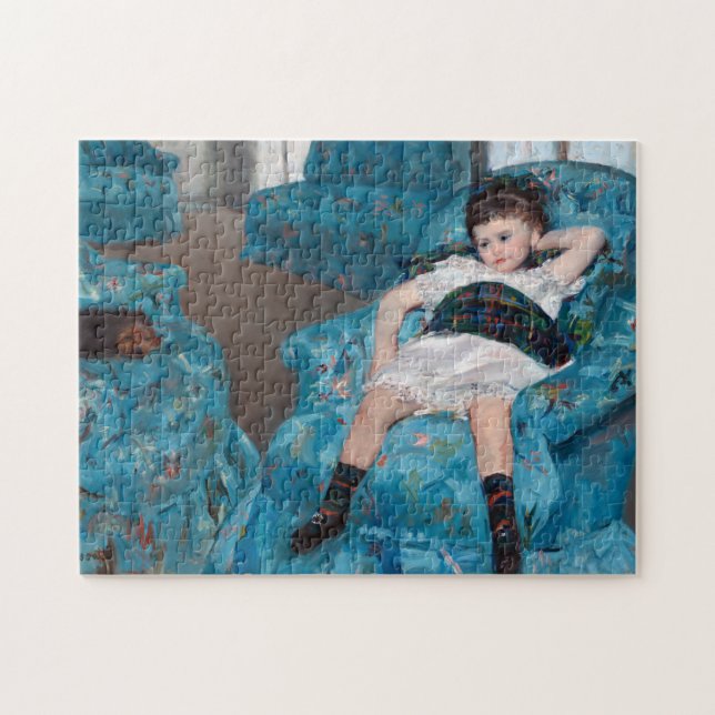 Little Girl in a Blue Armchair, Cassatt Jigsaw Puzzle (Horizontal)