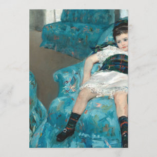 Little Girl In A Blue Armchair - Mary Cassatt Invitation